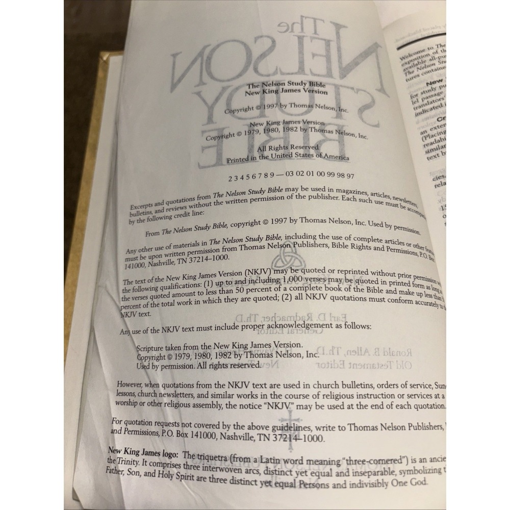 Nelson Study Bible NKJV Indexed Tabs Maps Hardcover 1997 w Zipper Case - Picture 6 of 9